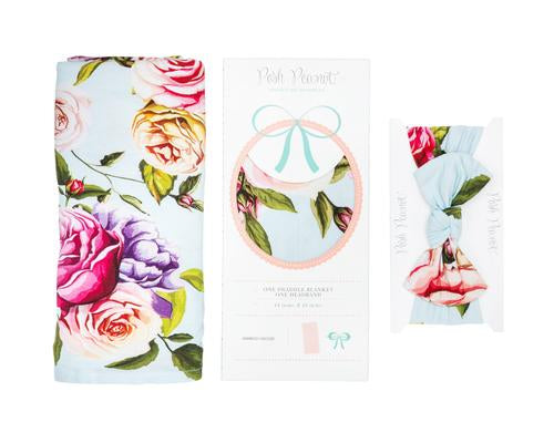 Posh Peanut - Bamboo Baby Swaddle Set - Country Rose