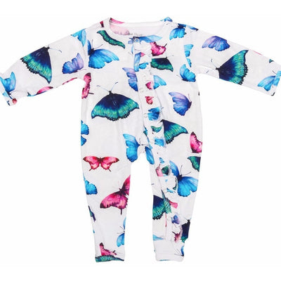 Posh Peanut Bamboo Romper - Butterflies