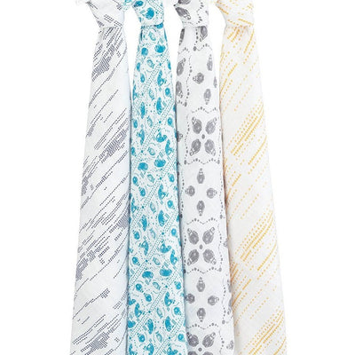 Aden and Anais - Classic Swaddles - Kindred (4 Pack) - swaddle - Aden and Anais - Afterpay - Zippay Carry Them Close