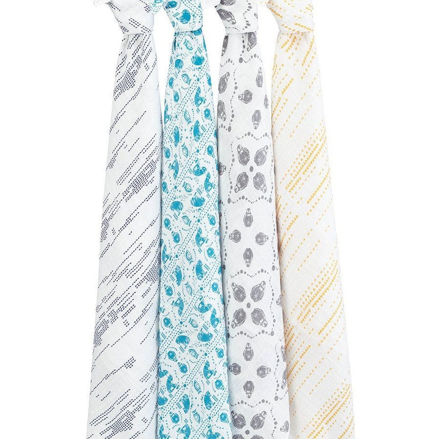 Aden and Anais - Classic Swaddles - Kindred (4 Pack) - swaddle - Aden and Anais - Afterpay - Zippay Carry Them Close