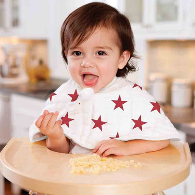 Aden and Anais - Burpy Bib (2 Set) - RED - Clothing - Aden and Anais - Afterpay - Zippay Carry Them Close