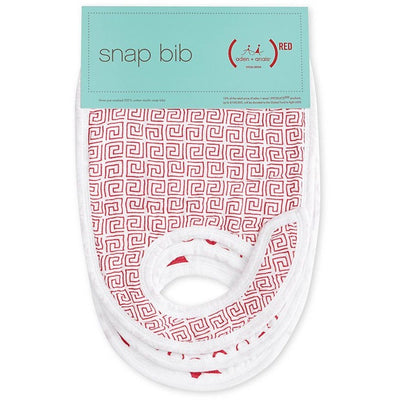 Aden and Anais - Snap Bib 3 Set - RED - Clothing - Aden and Anais - Afterpay - Zippay Carry Them Close