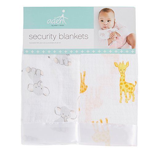 Aden by Aden and Anais - Security Blankets Comforter - Safari Babes (set of 2)