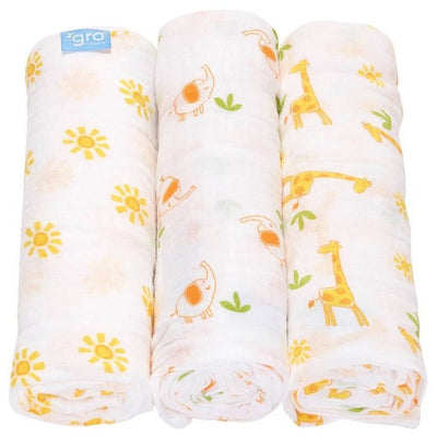 Gro Swaddle Baby Wrap Muslin - Savannah Stroll - swaddle - The Gro Company - Afterpay - Zippay Carry Them Close