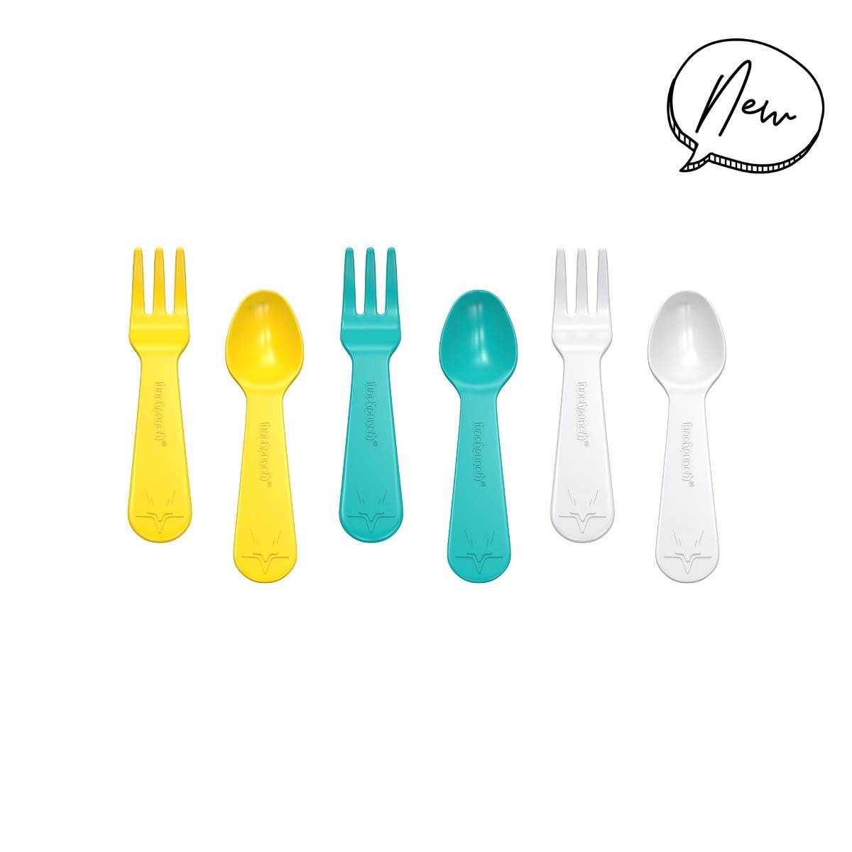 Lunch Punch Fork and Spoon Set - Yellow