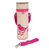 SoYoung - Insulated Raw Linen Bottle Bag - Pink Birds