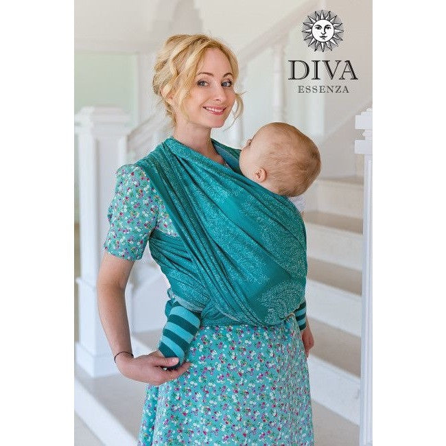 Diva Milano - Diva Enssenza Woven Wrap - Smeraldo Bamboo/Cotton, , Woven Wrap, Diva Milano, Carry Them Close - 1