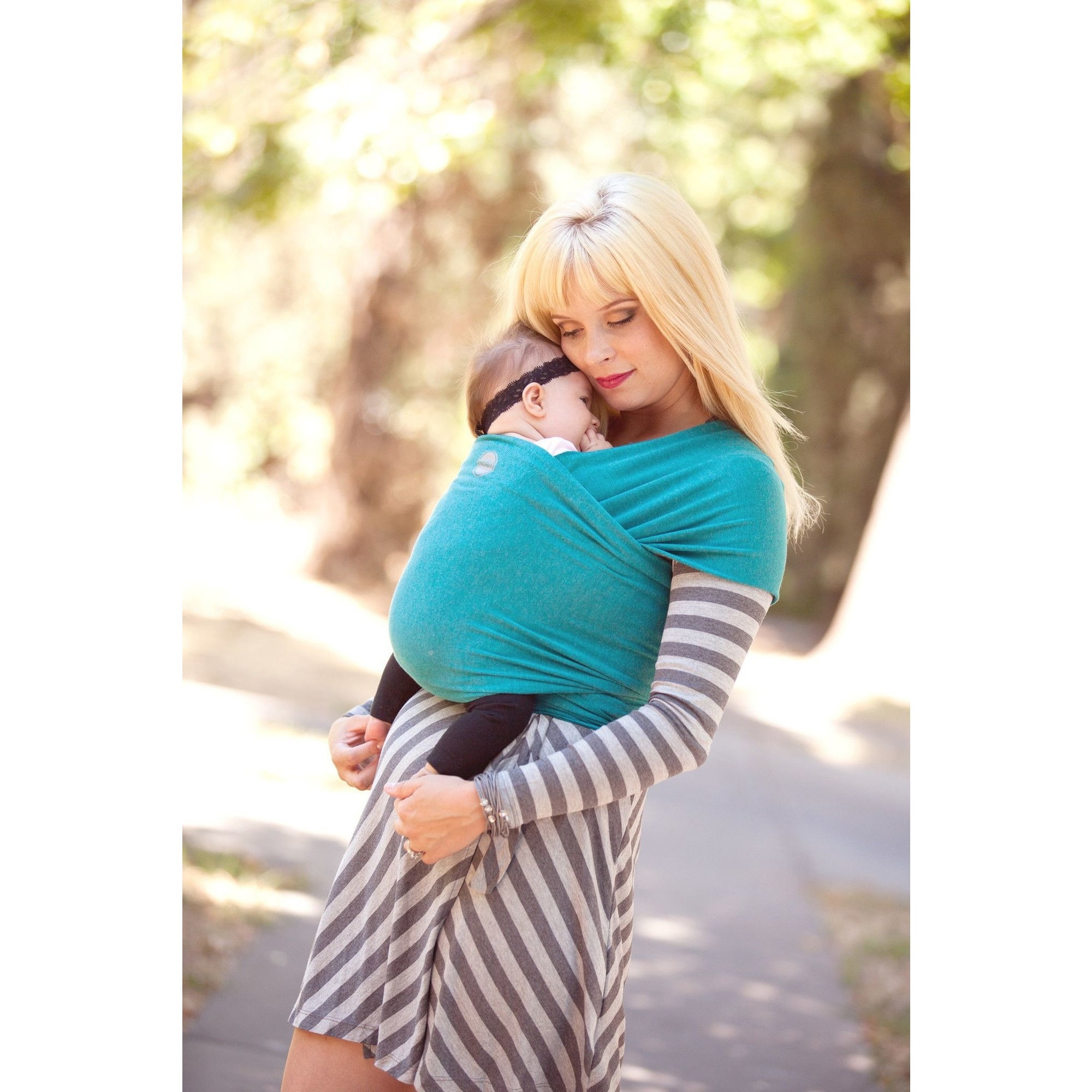 Moby Wrap Bamboo - Teal, , Stretchy Wrap, Moby, Carry Them Close - 1