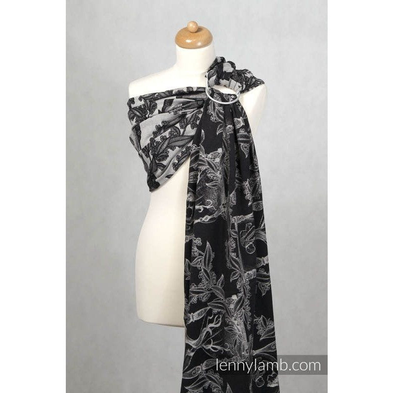 Lenny Lamb Ring Sling - Time Black and Cream (No Skull) - Ring Sling - Lenny Lamb - Afterpay - Zippay Carry Them Close