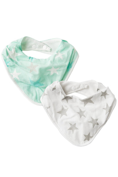 The Little Linen Company - Bibs (2pk) - Skydream Teal