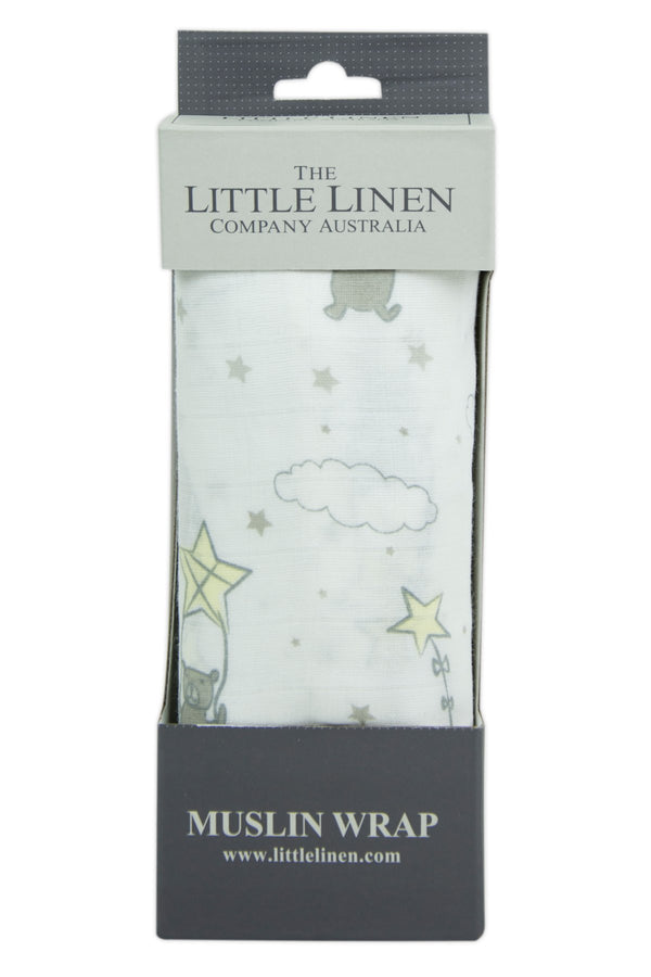 The Little Linen Company Cotton Muslin Baby Swaddle Bears in the S Carry Them Close