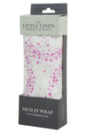 The Little Linen Company - Cotton Muslin Baby Swaddle - Starlight Pink