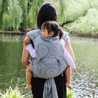 Fidella Fly Tai - MeiTai babycarrier Limited Edition Mosaic Stone Grey (Baby Size - From Birth), , Mei Tai, Fidella, Carry Them Close - 3