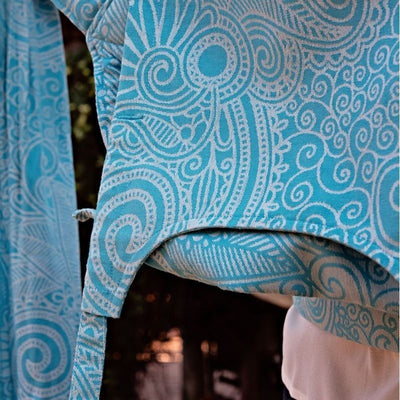 Fidella Fly Tai - MeiTai babycarrier Limited Edition - Masala Scuba Blue (Toddler Size) - Meh Dai - Fidella - Afterpay - Zippay Carry Them Close