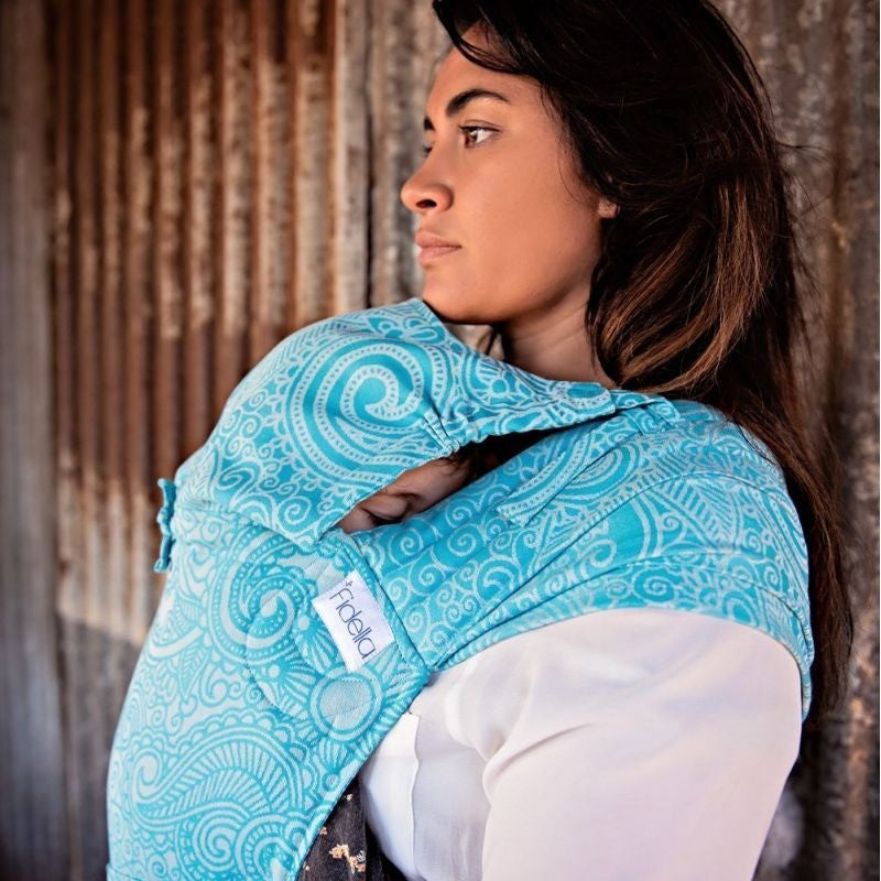 Fidella Fly Tai - MeiTai babycarrier Limited Edition - Masala Scuba Blue (Toddler Size) - Meh Dai - Fidella - Afterpay - Zippay Carry Them Close