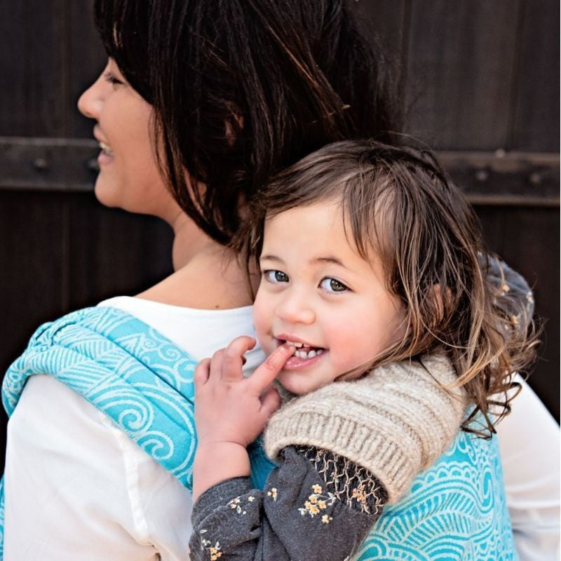 Fidella Fly Tai - MeiTai babycarrier Limited Edition - Masala Scuba Blue (Toddler Size) - Meh Dai - Fidella - Afterpay - Zippay Carry Them Close