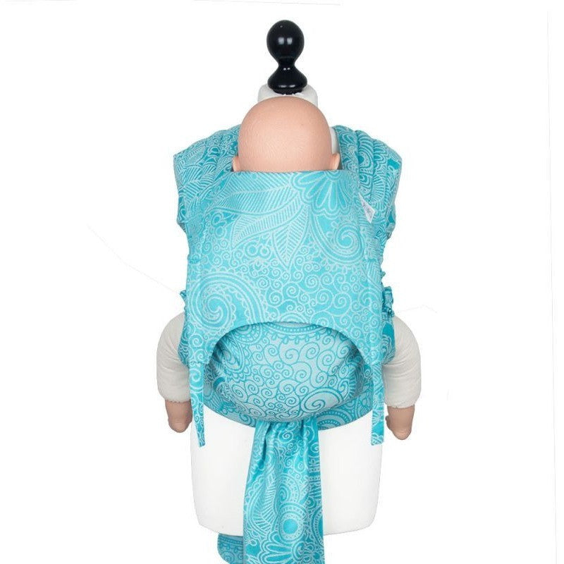 Fidella Fly Tai - MeiTai babycarrier Limited Edition - Masala Scuba Blue (Toddler Size) - Meh Dai - Fidella - Afterpay - Zippay Carry Them Close