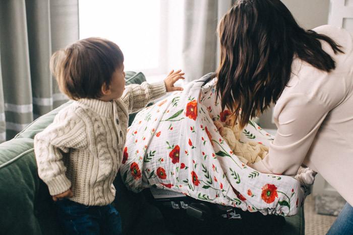 Little Unicorn - Car Seat Canopy - Summer Poppy