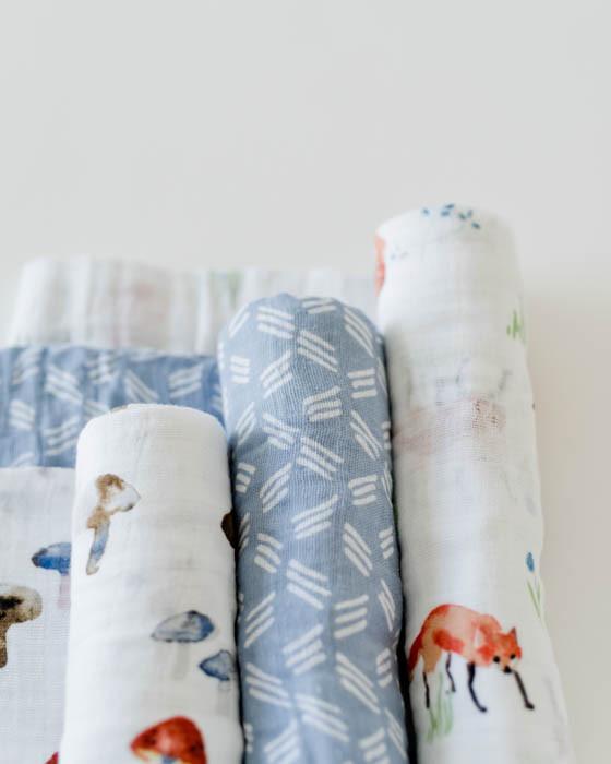 Little Unicorn - Cotton Muslin Baby Swaddle (Set 3) - Fox
