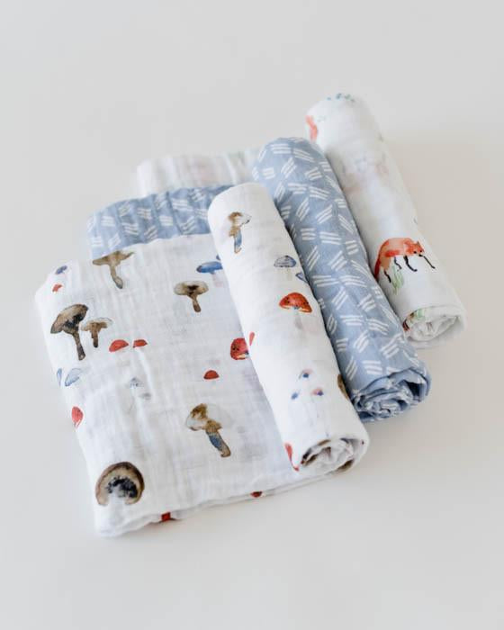 Little Unicorn - Cotton Muslin Baby Swaddle (Set 3) - Fox