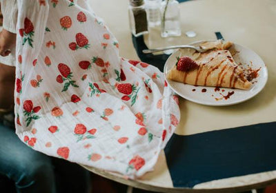 Little Unicorn - Cotton Muslin Baby Swaddle - Strawberry