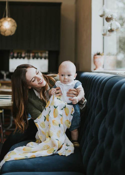 Little Unicorn - Cotton Muslin Baby Swaddle - Lemon