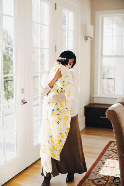 Little Unicorn - Cotton Muslin Baby Swaddle - Lemon