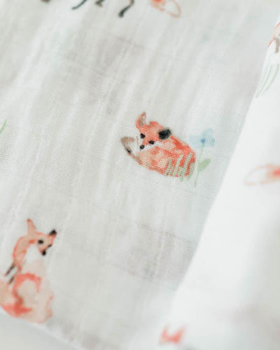 Little Unicorn - Cotton Muslin Baby Swaddle (Set 3) - Fox