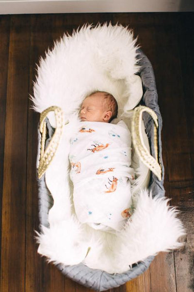 Little Unicorn - Cotton Muslin Baby Swaddle - Fox