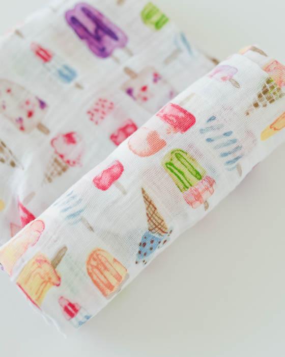 Little Unicorn - Cotton Muslin Baby Swaddle - Brain Freeze