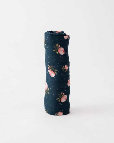 Little Unicorn - Cotton Muslin Baby Swaddle - Midnight Rose