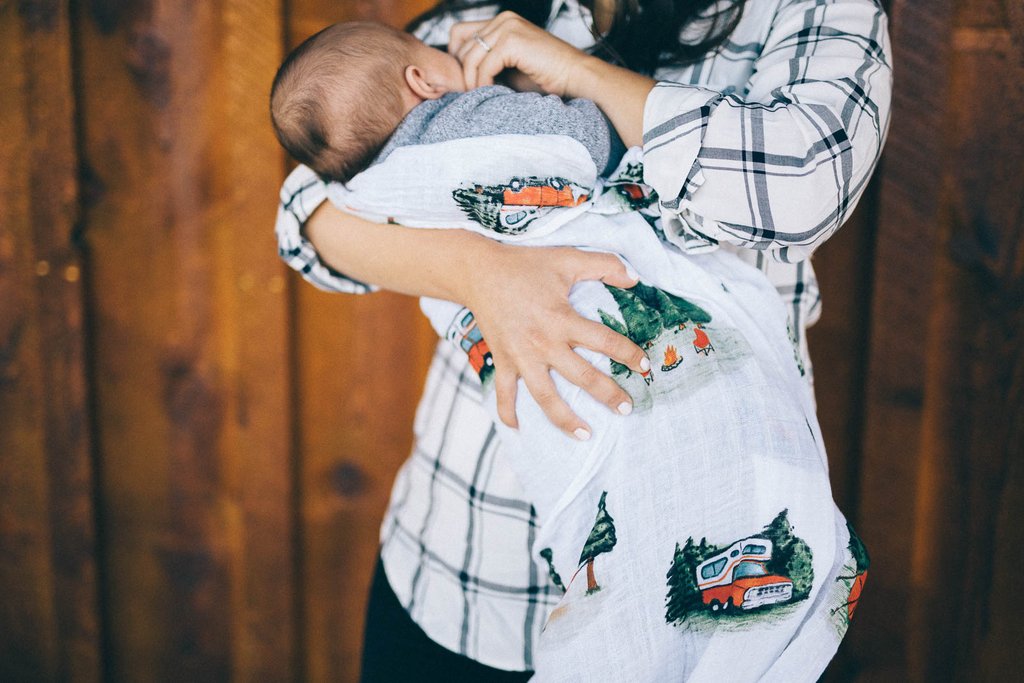 Little Unicorn - Cotton Muslin Baby Swaddle - Happy Camper
