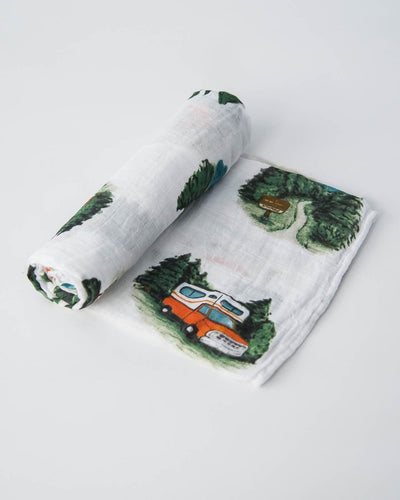 Little Unicorn - Cotton Muslin Baby Swaddle - Happy Camper