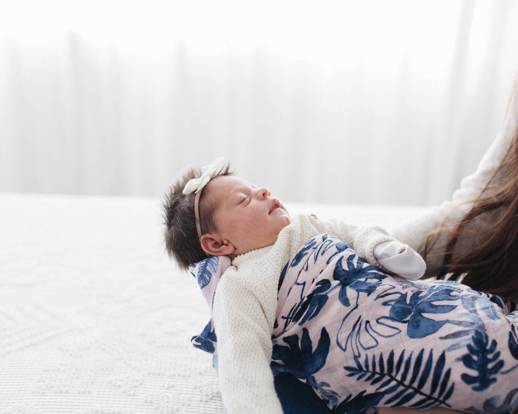 Little Unicorn - Cotton Muslin Baby Swaddle - Tropical Pink