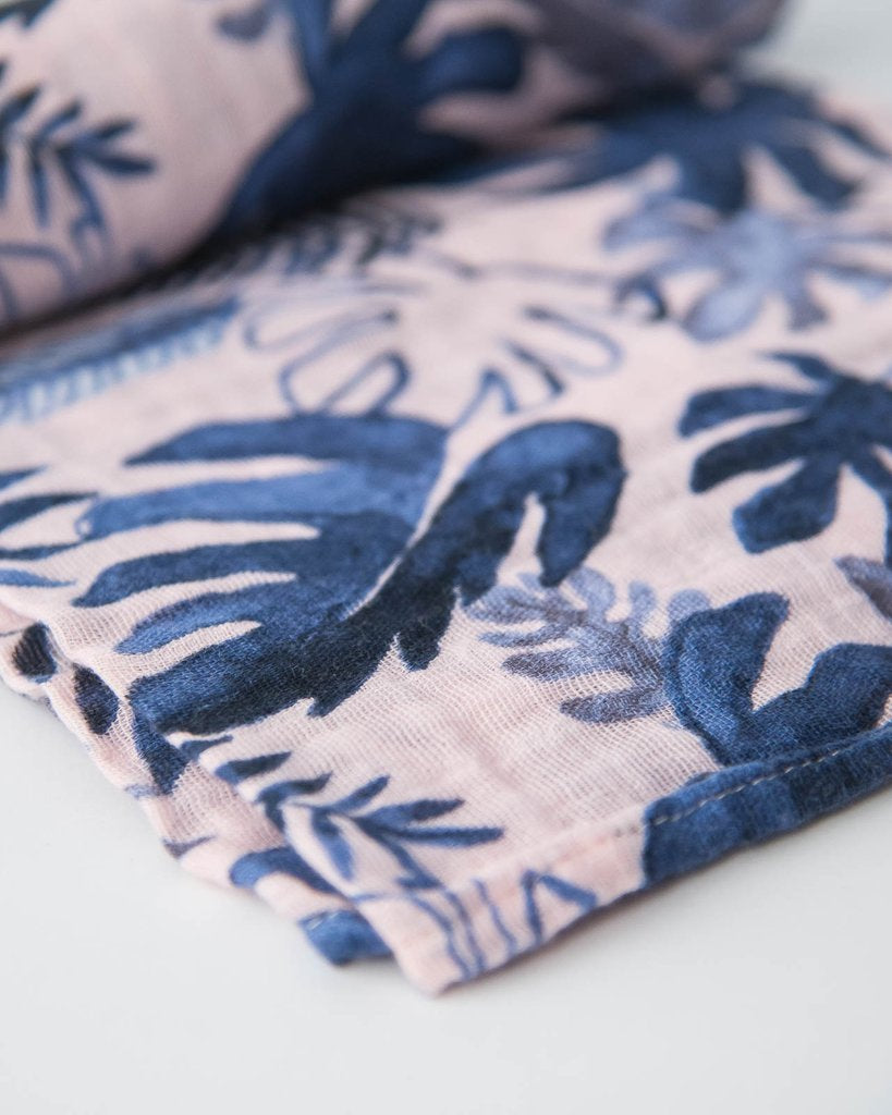 Little Unicorn - Cotton Muslin Baby Swaddle - Tropical Pink