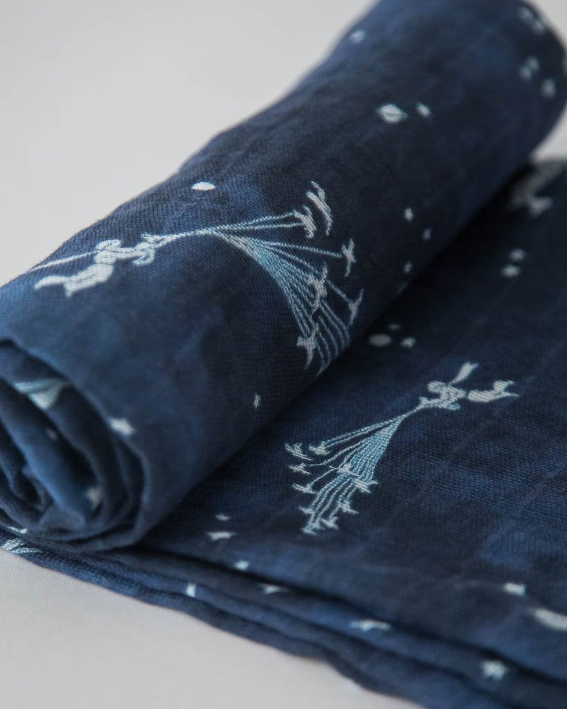 Little Unicorn - Cotton Muslin Baby Swaddle - Flock of Stars