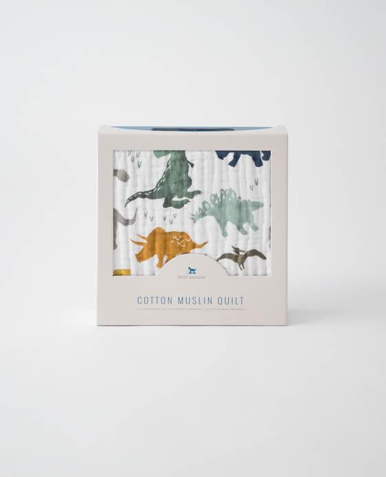 Little Unicorn - Muslin Blanket - Dino Friends