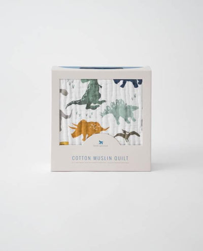 Little Unicorn - Muslin Blanket - Dino Friends