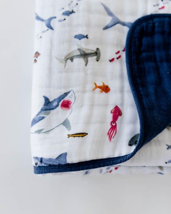 Shark muslin on sale blanket