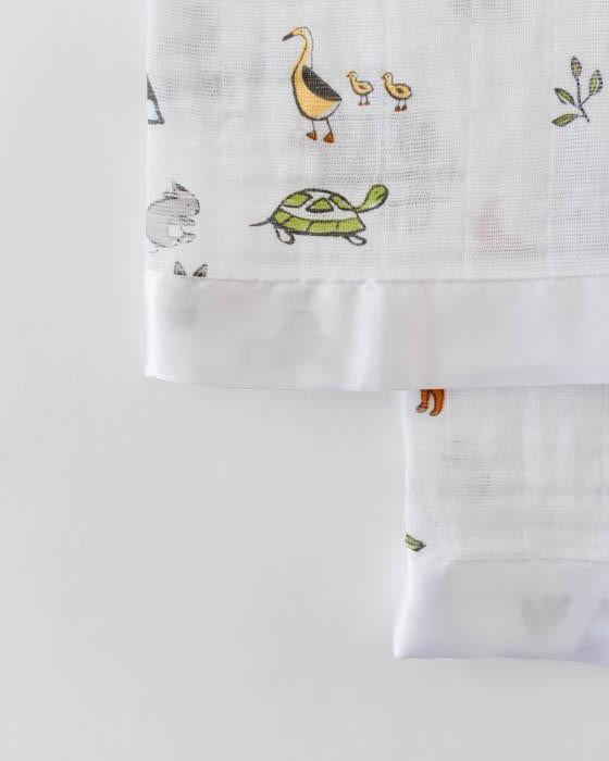 Little Unicorn - Muslin Security Blankets Comforter - Forest Friends (set of 2)
