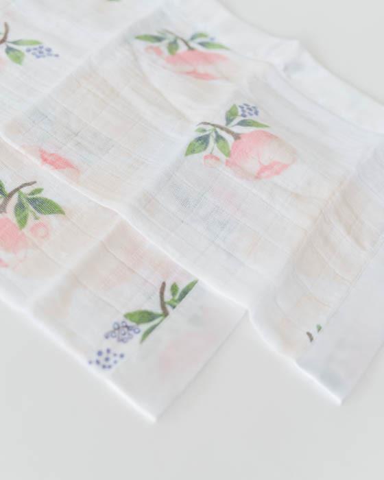Little Unicorn - Muslin Security Blankets Comforter - Watercolor Rose (set of 2)