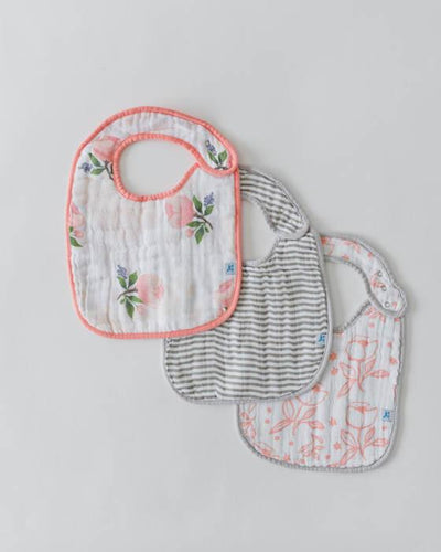 Little Unicorn - Snap Bib 3 Set - Watercolour Rose