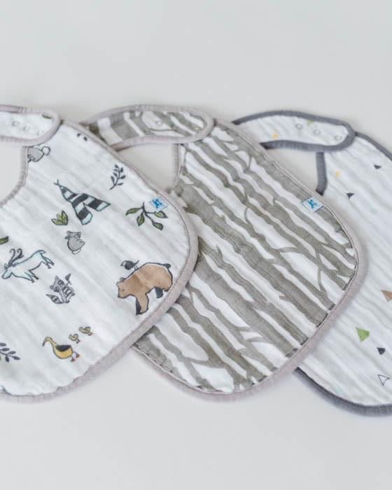 Little Unicorn - Snap Bib 3 Set - Forest Friends