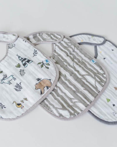Little Unicorn - Snap Bib 3 Set - Forest Friends