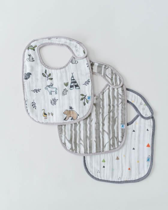 Little Unicorn - Snap Bib 3 Set - Forest Friends