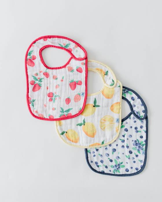 Little Unicorn - Snap Bib 3 Set - Berry Lemonade