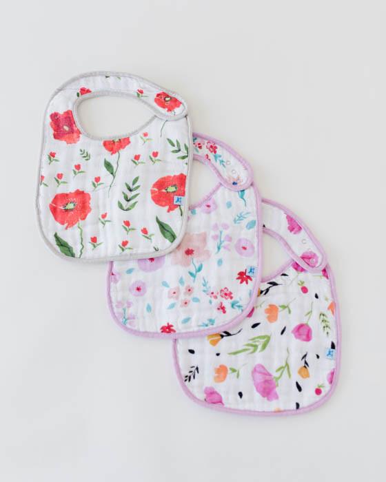 Little Unicorn - Snap Bib 3 Set - Floral Medley