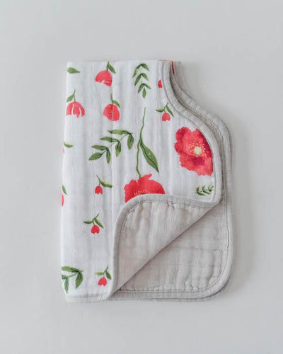 Little Unicorn - Burp Cloth - Summer Poppy