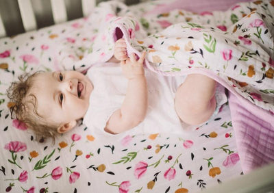 Little Unicorn - Cotton Muslin Cot Sheet - Berry & Bloom