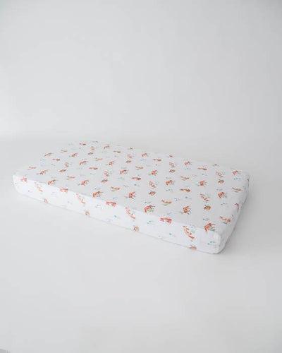 Little Unicorn - Cotton Muslin Cot Sheet - Fox